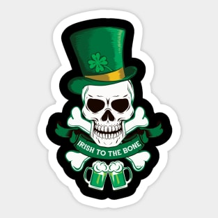 Irish to the Bone Saint Patricks Day Sticker